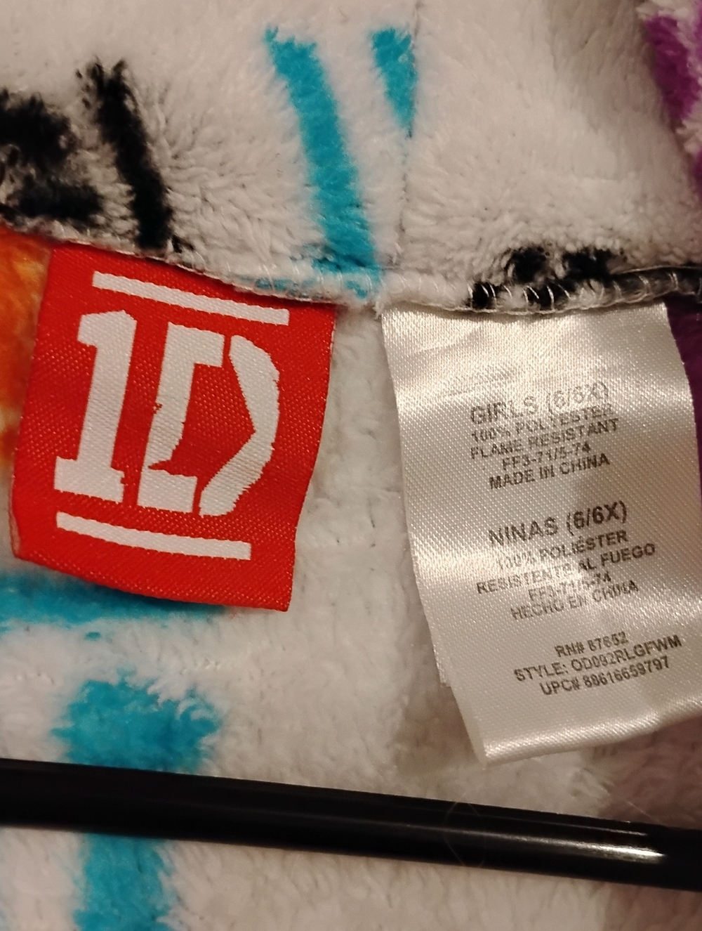 One Direction Childrens Robe 6/6X - Picture 2 of 4